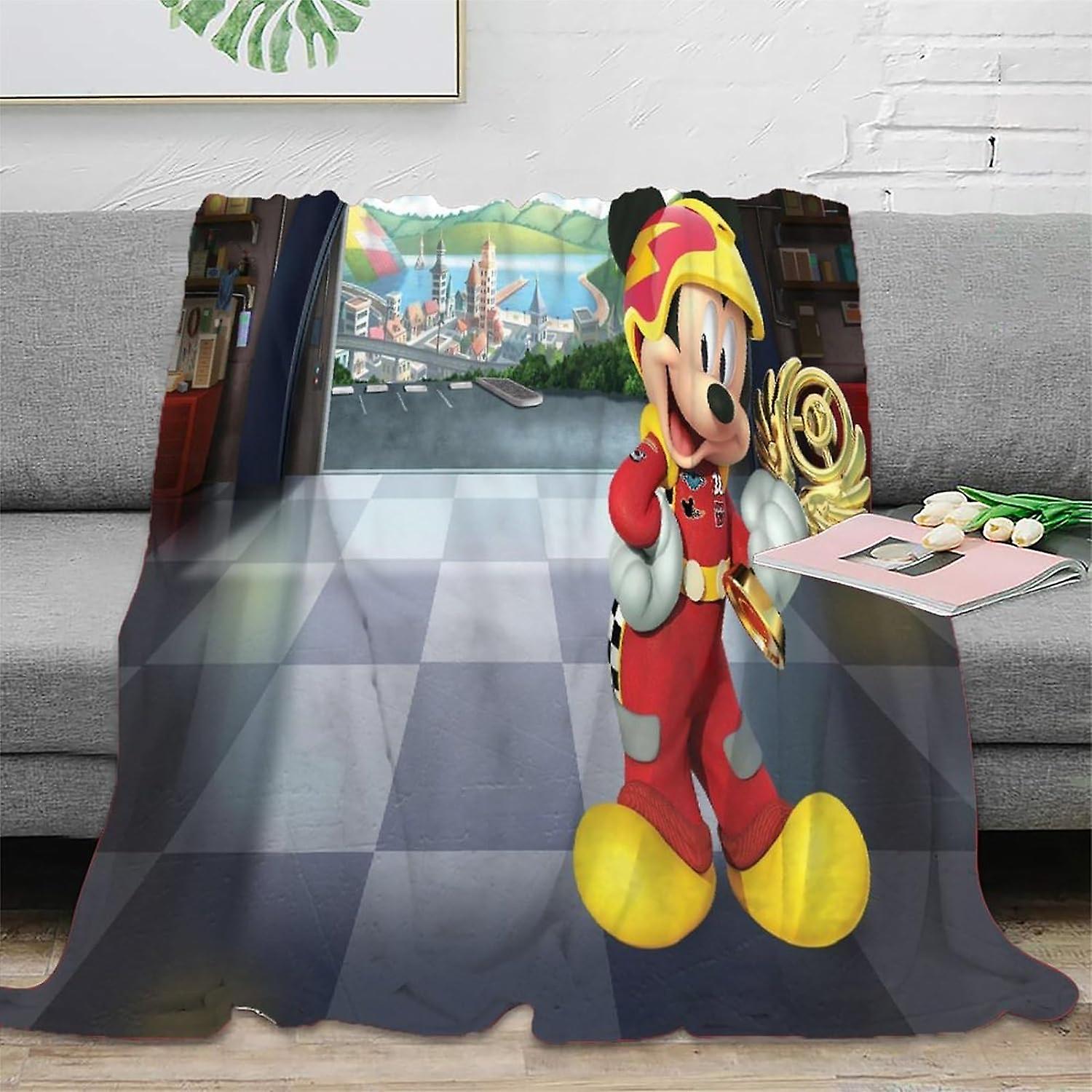 SHAARI Mickey Mouse Fleece Throw Blanket,Fluffy Soft Couch Blankets Warm Bed Flannel Blanket 3D Cartoon Mouse Travel Plush Blankets for Bedroom Living