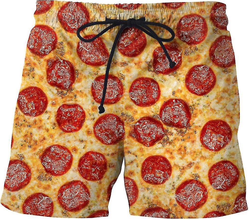 Cloocl בגדי ריקוד גברים מכנסיים קצרים גורמה מיידי אטריות נקניק פיצה הדפסת תלת מימד ספורט שורטים אופנתי היפ הופ סגנון רחוב יום יומי מכנסי חוף קצרים