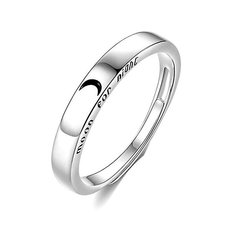 Sun Moon Couple Rings Copper Polish Adjustable Lovers Ring For Lovers