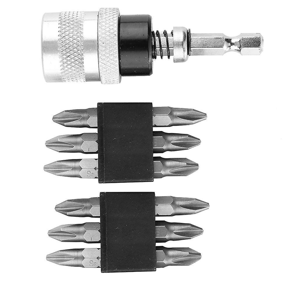Adjustable Screw Depth Limiter Holder with 12pcs Cross PH2 Screwdriver Bits
