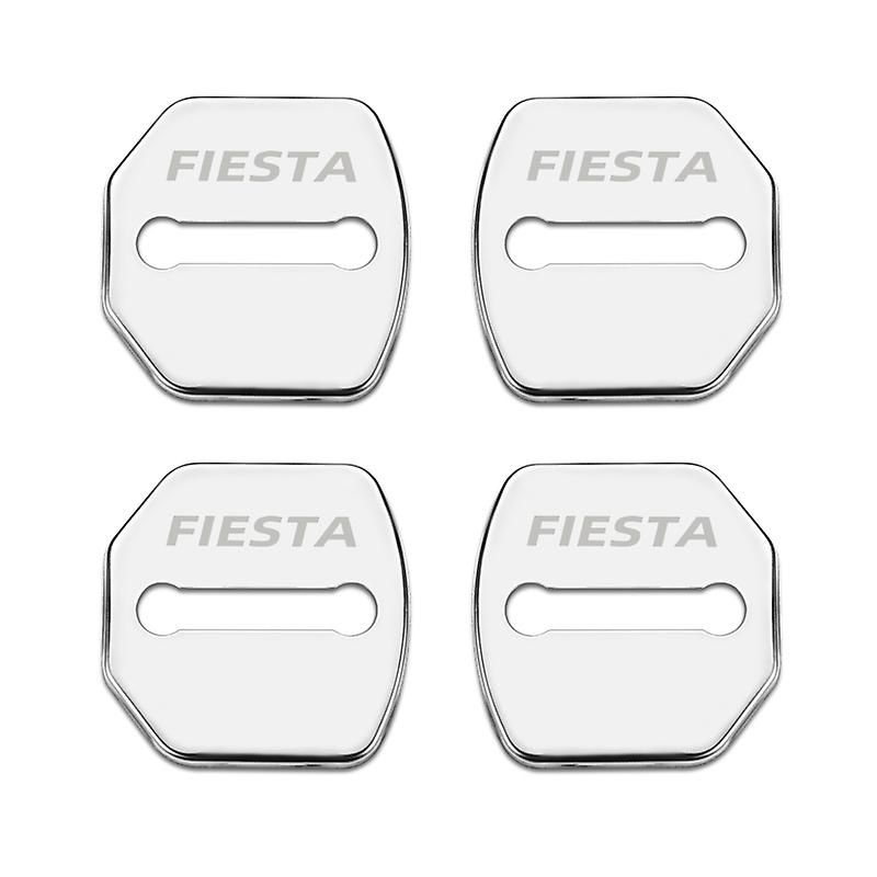 4Pcs Car Door Lock Cover Protection Buckle Cover Latch Stop Stainless Car Accessories For Ford Fiesta Car Styling~12254