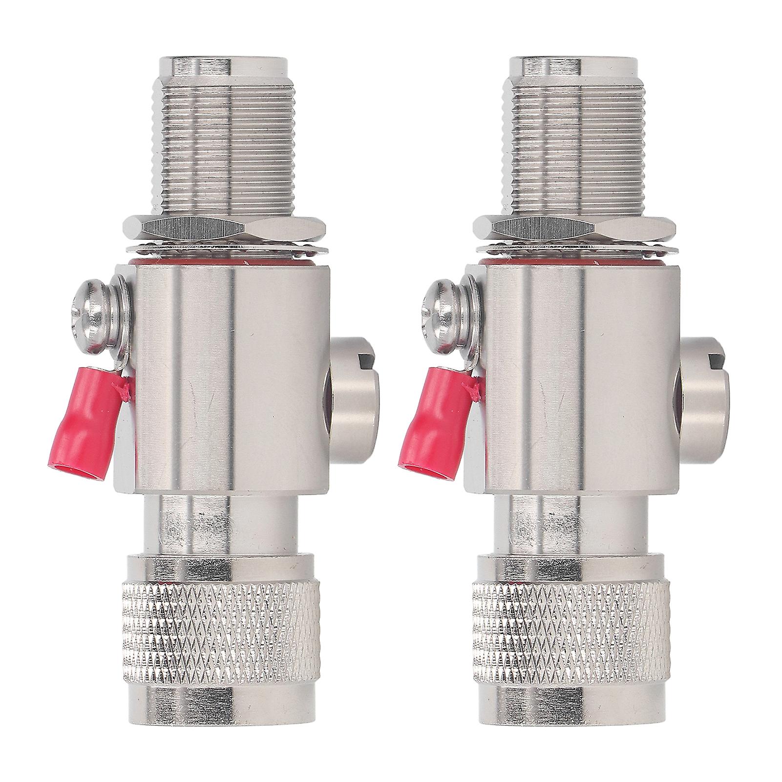2Pcs Lightning Arrestor 2.4G Coaxial N Type Male to Female 2G‑5.8GHz 50Ω IP67 for TV Ham Radio Signal