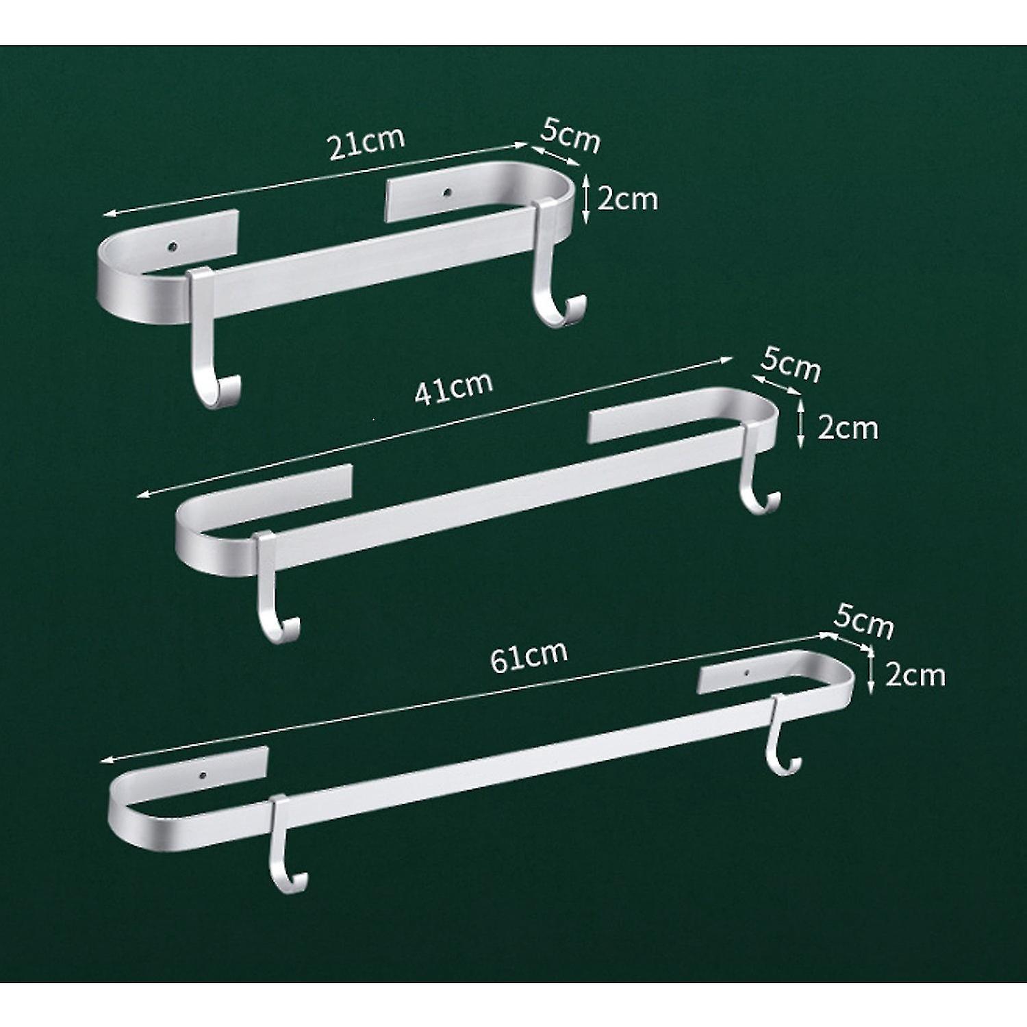 Towel Rack Towel Rack No Drilling 21cm Bath Towel Rack for Bath, Bathroom, Kitchen Easy Assembly(Wit