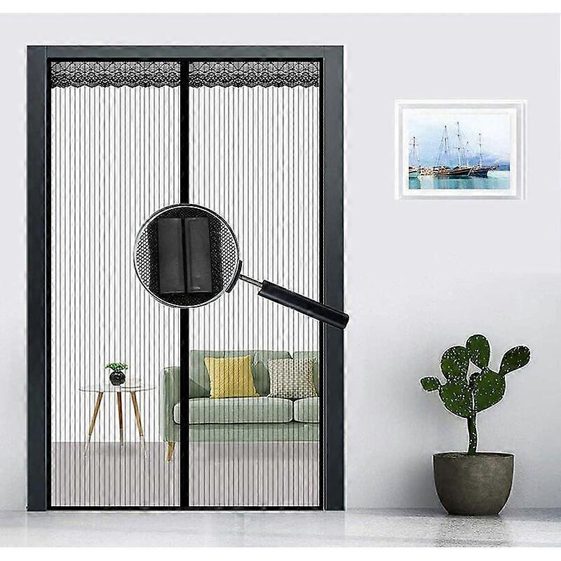 Mosquito Net, Magnetic Closure Mosquito Net, 2021 Upgraded Version Magnetic Door Curtain, Easy To Install For Hallways Doors Patio Curtain 200X70cm