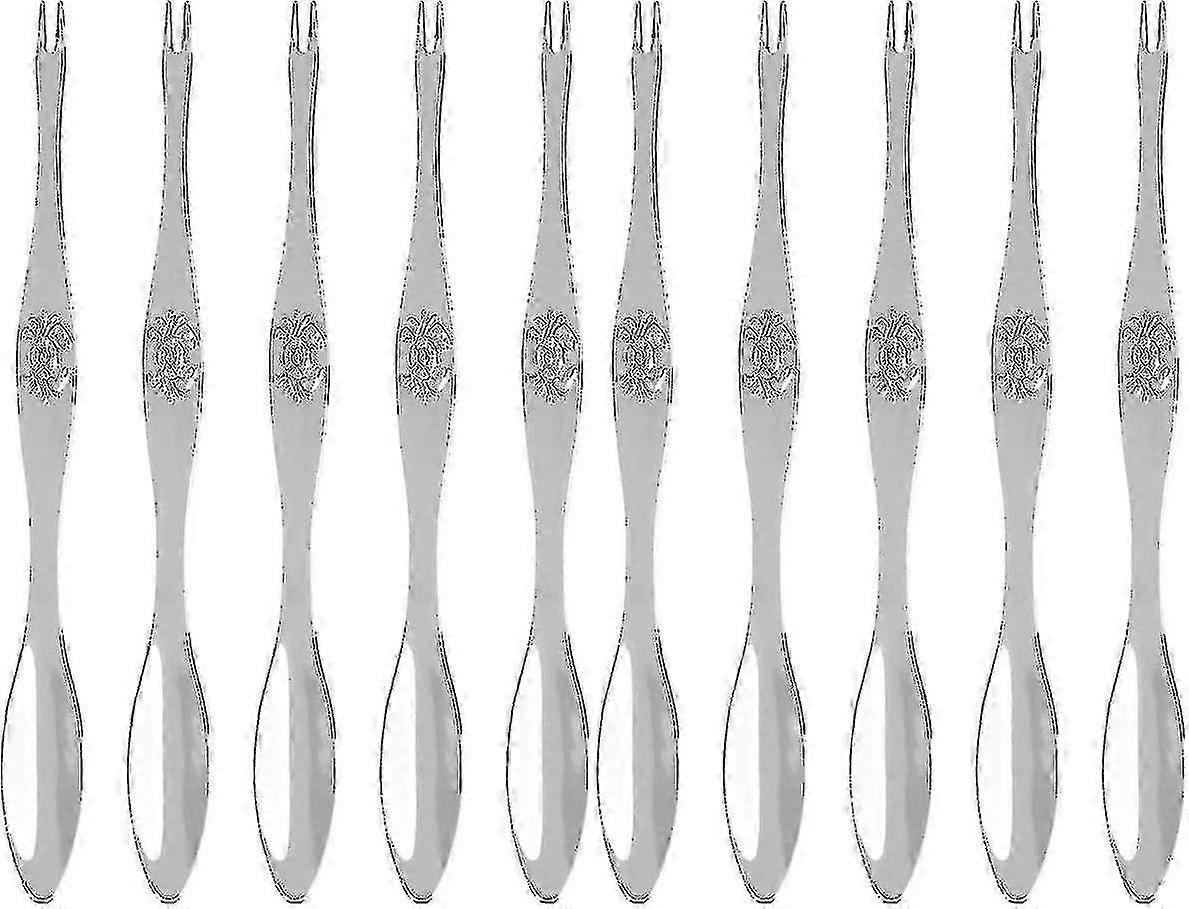 Nerezová ocel vidličky na mořské plody Humr Cracker Sada nástrojů Krabí ořech noha výběr (10ks)_Feb