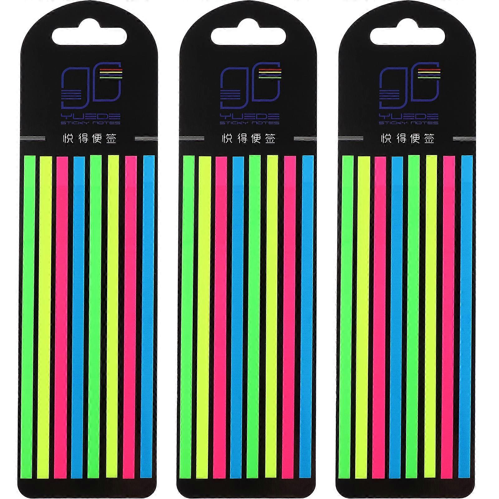 3 Boxes of Highlighter Tapes Fluorescence Highlight Strips Sticky Long Page Markers Tabs Study Supplies