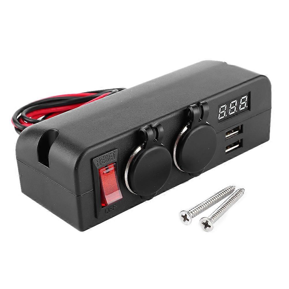 Zigarettenanzünder-Splitter 3 in 1 Multifunktions-USB-Autoladegerät Voltmeter Netzteil