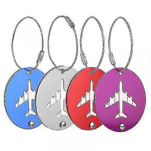 4 Piece Luggage Tag Identification Tag Set