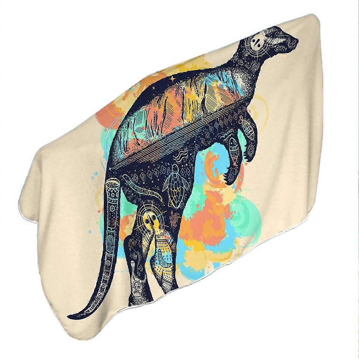 Nautical Kangaroo Microfiber Beach Towel