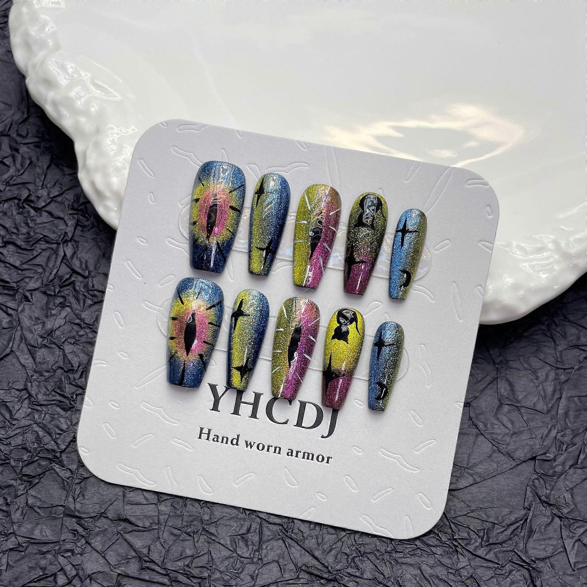 أظافر مزيفة. اضغط لارتداء الأظافر ، وتفكيك المنتجات النهائية ، قابلة لإعادة الاستخدام. نموذج الأظافر المزيفة: حجم S