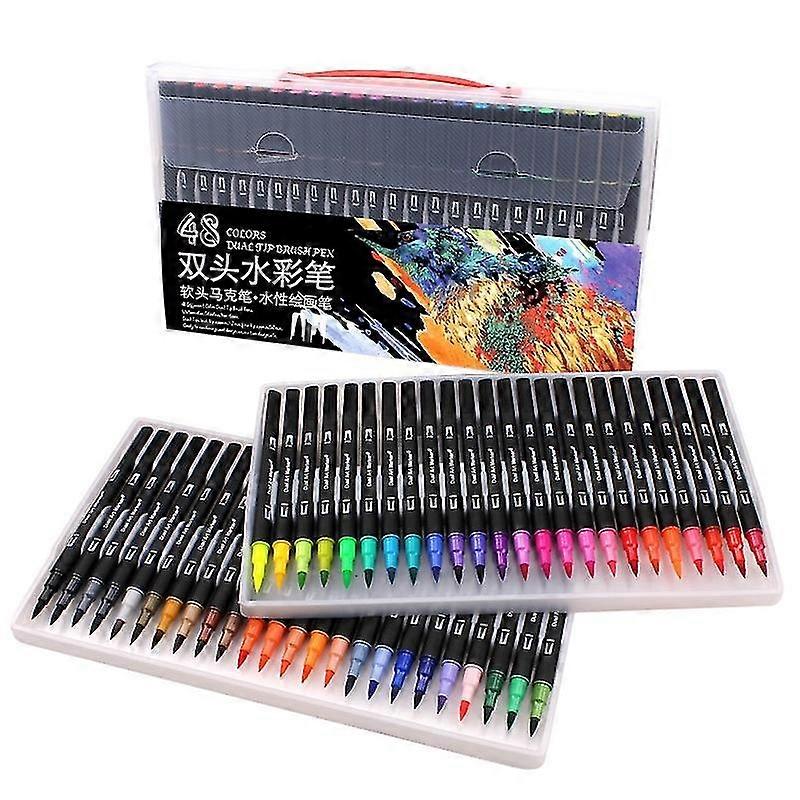 Marker & Highlighter Ink Refills Belita Amy Felt-tip Pen Double-headed 48 Art Marker Soft Water-base