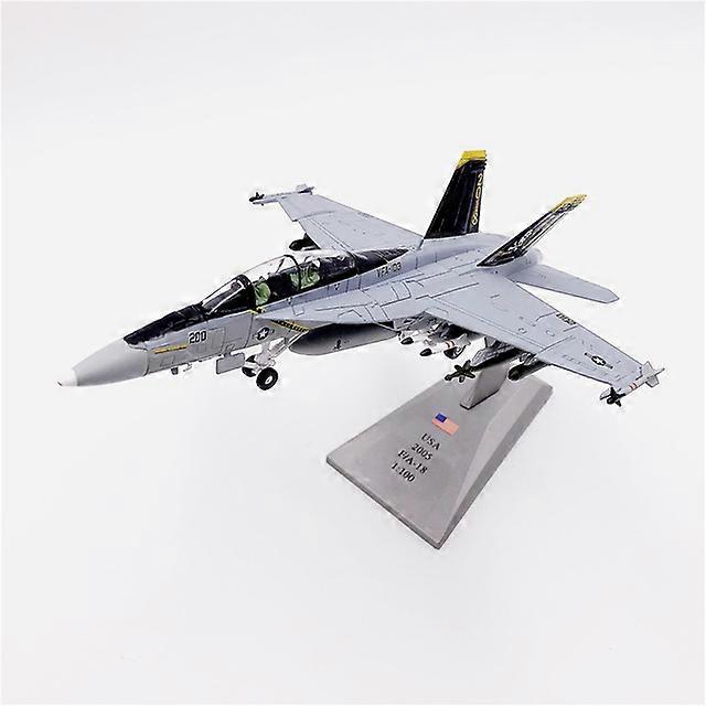 1/100 Scale Model Toys F18 Grumman Tomcat F/A-18F Pirate Flag Fighter USAF Army Air Force Diecast Metal Plane Model Toy