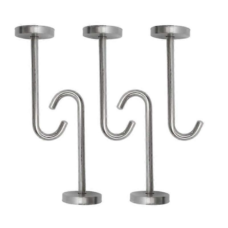 5 Pcs Wall Mount Ceiling Hooks, Hooks,Stainless Steel Round Base Ceiling Hanger,Ceiling Hooks for Hang Plant Baskets