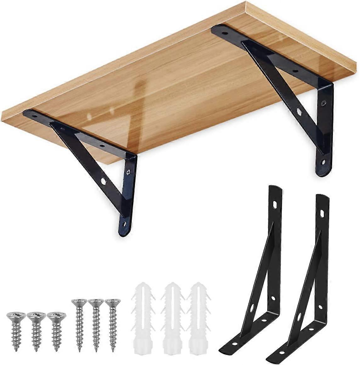 4 Pcs Wall Shelf Bracket, 150 Triangular Shelf Bracket, Floating Hardware Bracket, Fixing Bracket, Straight Angle Brackets, Floating Hardware Bracket,