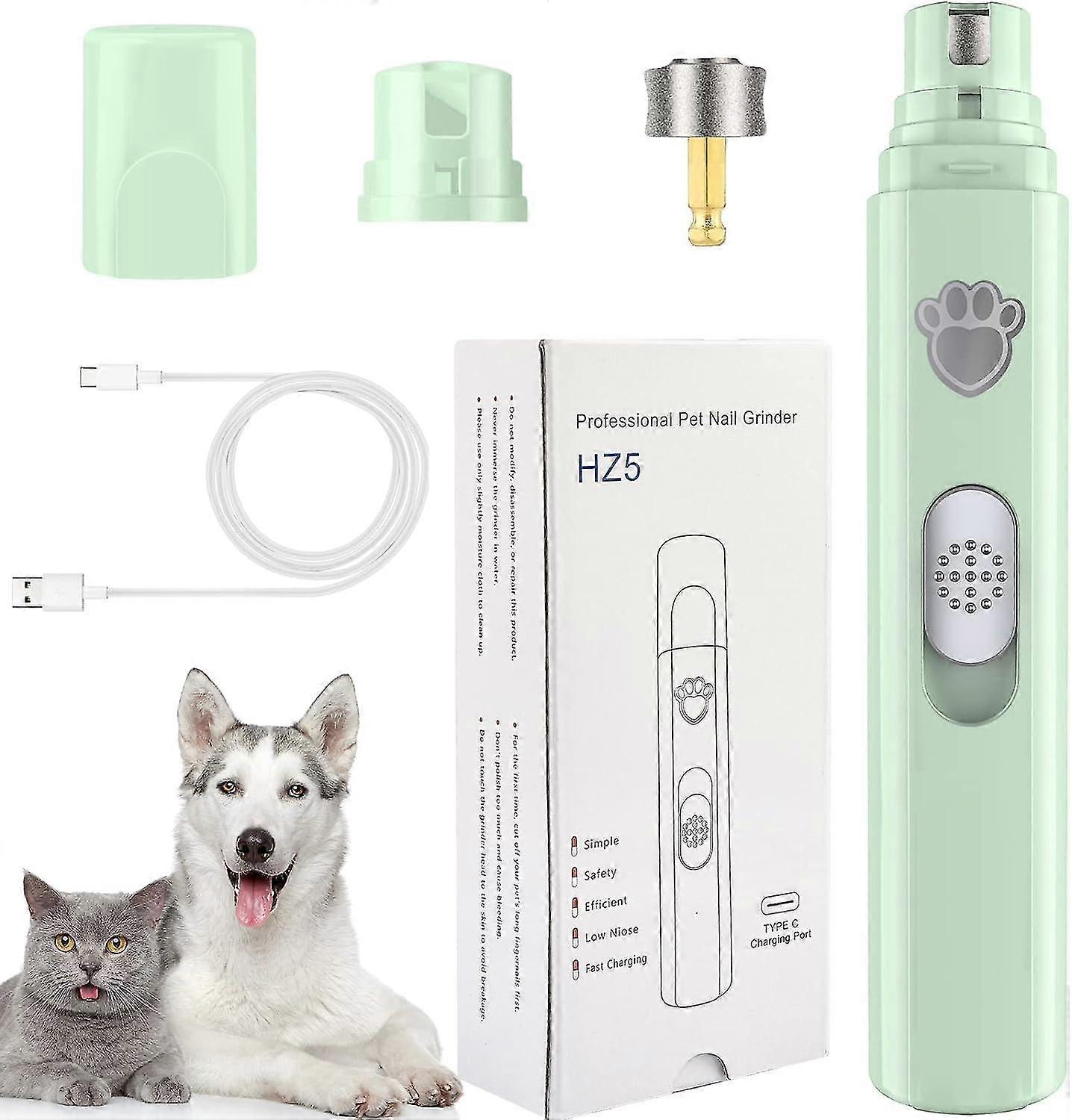 Dog Nail Grinder, Rechargeable 2 Speed Modes Low Noise Nail Trimmers For Dogs And Cats Pet Paws Grooming, Electric Pet Nail Trimmers