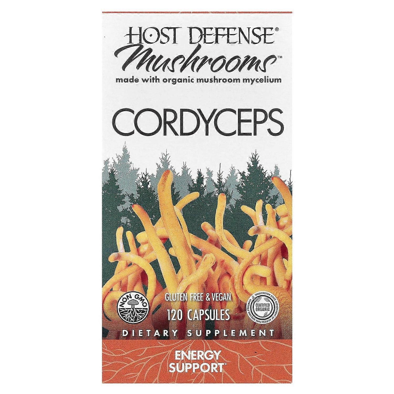 Host Defense, Mushrooms‚Ñ¢, Cordyceps, 120 Capsules