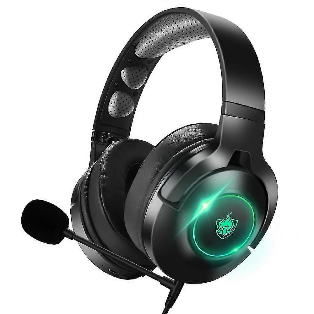 Gaming Headset For Ps4, Wireless Headset With Detachable Noise Cancelling Mic, 7.1 Bass Surround Bluetooth Wireless Headset For Music, Rotatable Ear C