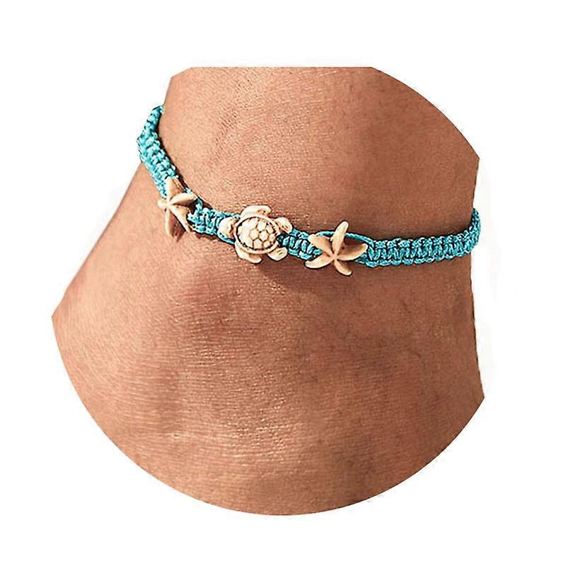 Anklets Bracelets Blue Turtle Starfish Anklet String Bracelet