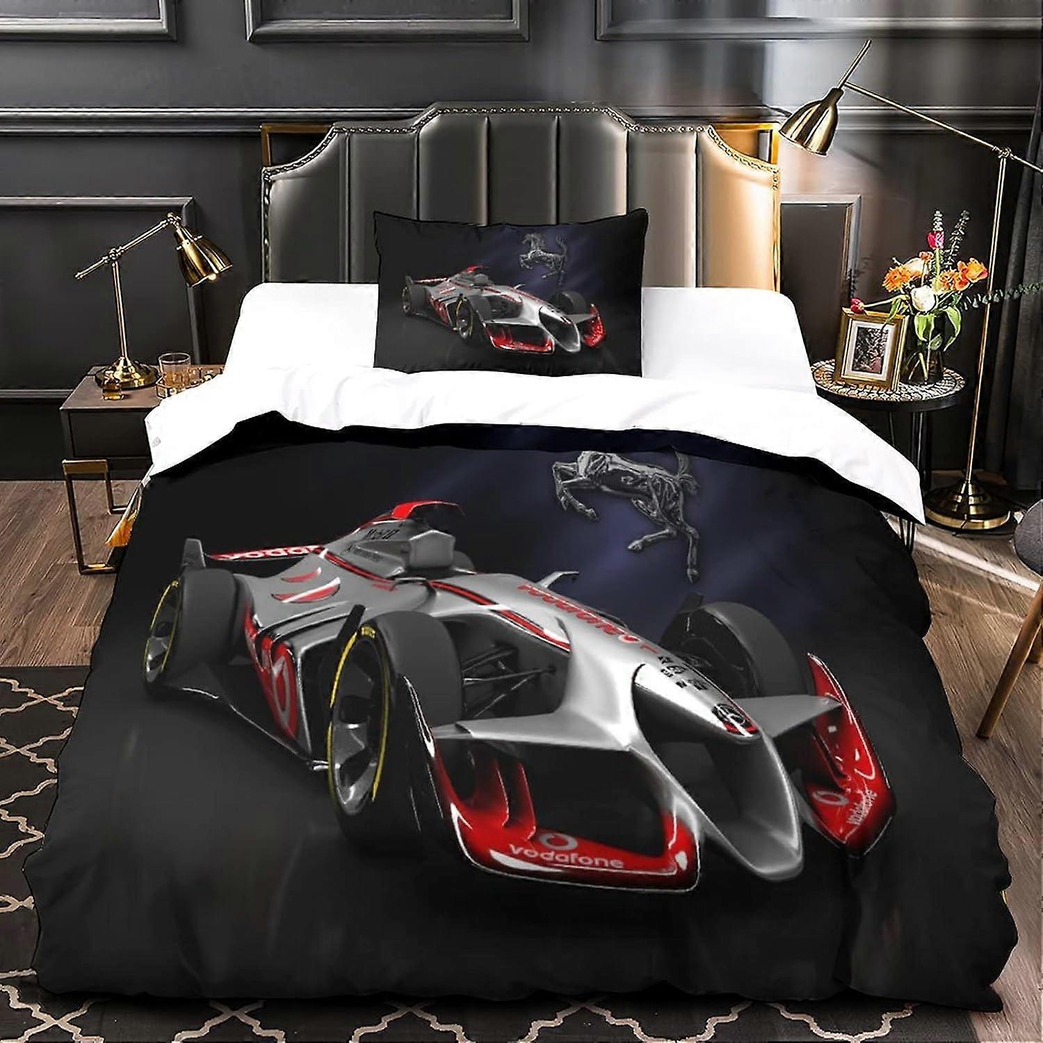 Duvet Cover with Pillowcases Racing Car DF Super Car Printed