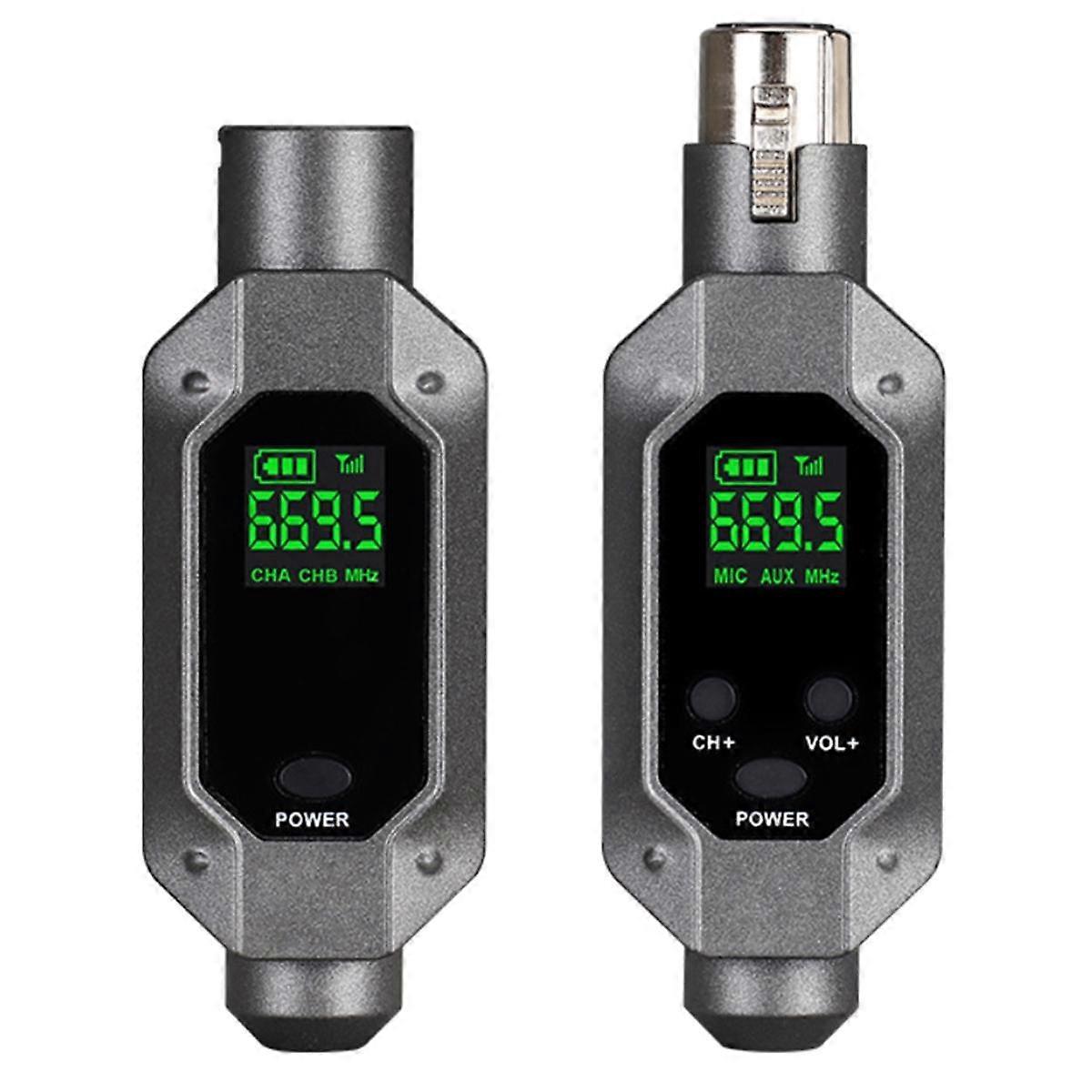 Dynamic Microphone Converter Wired Microphone to Wireless Transmitter and Receiver Suitable for Dyn