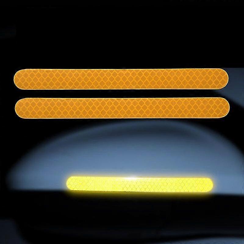 2pcs/set Car Reflector Stickers Waterproof Safety Caution Reflective Tapes