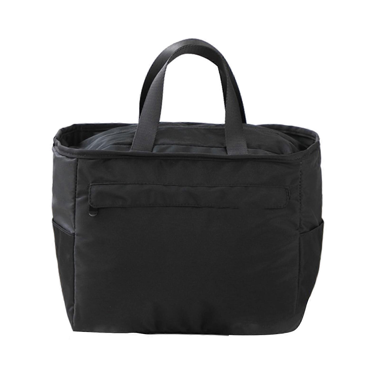 Insulated Lunch Bag Large Capacity Picnic Bento Tote Bag with Side Pocket Waterproof Leakproof