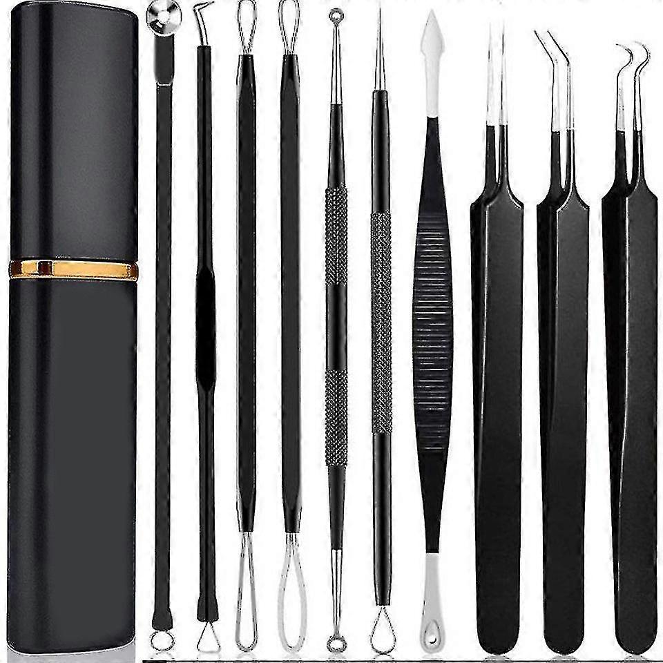 Pimple Popper Tool Kit,10 kpl Professional Pimple Comedone Extractor Tool Akne Removal Kit-Yvan