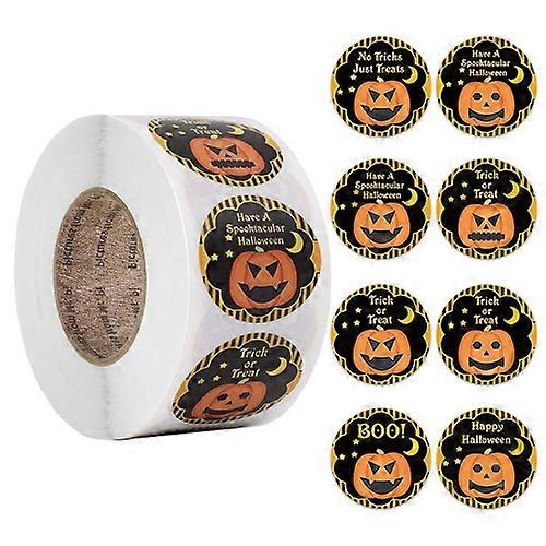 2 Rolls Candy Gift Envelope Label Pumpkin Halloween Sticker