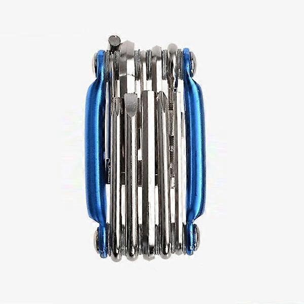 ZK-11 in 1 Multifunctional Bicycle Repair Tool Kit Bicycle Utility Repair Tool Kit Wrench Screwdriver Chain Knife Accessories Yellow