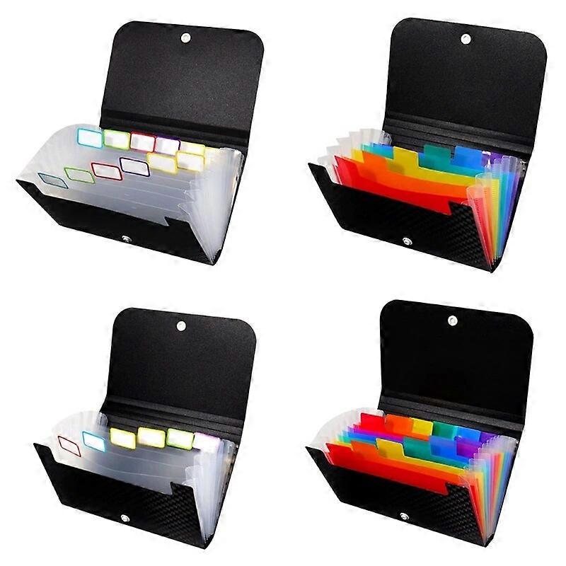 Multi-layer File Wallet PP Receipt Folder Financial Bills Organizer A6 Size Pockets for School Office Business Travel