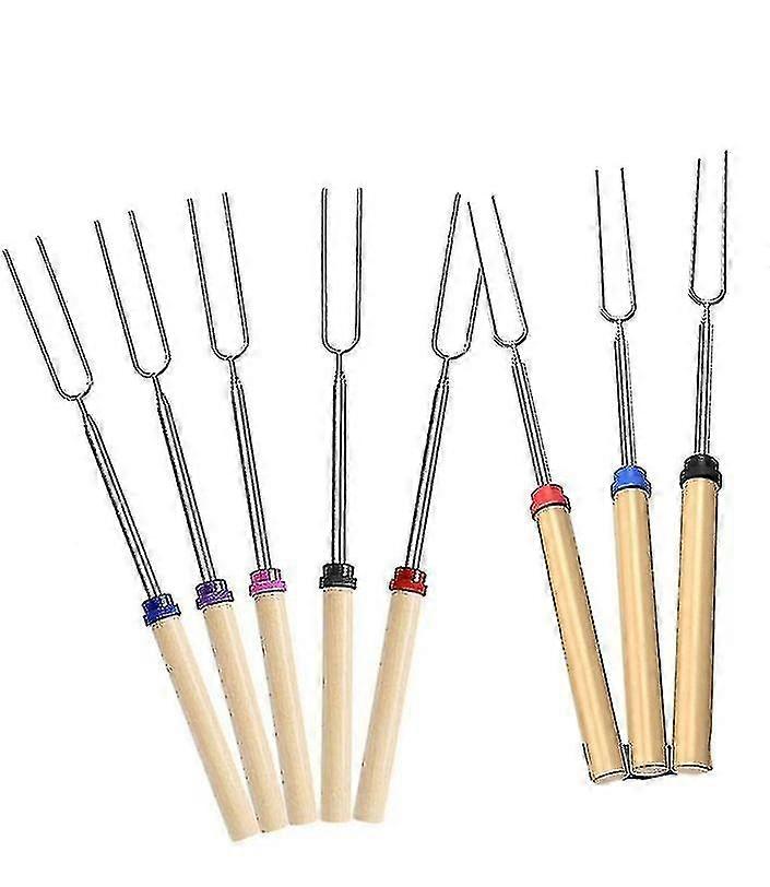Grill Skewer Marshmallow Roasting Sticks Telescopic Skewers8pcs-random