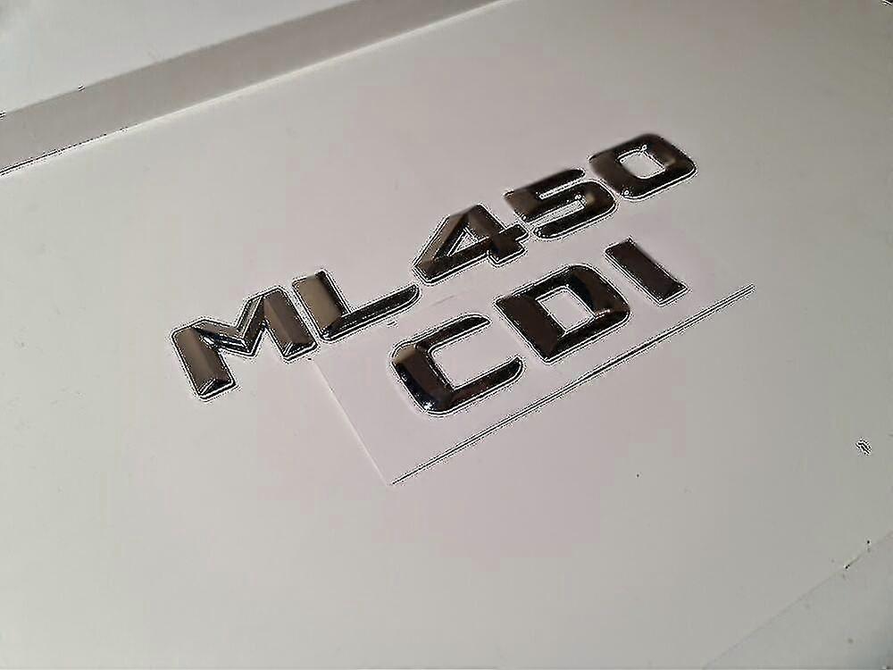 Ml450 Cdi Srebrny / Chromowany Numer Tylny Bagażnik Emblemat Ml Class Mercedes