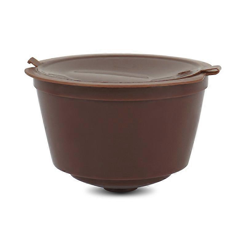 4pcs Reusable Cup Basket Coffee Filter Coffee Capsule Filter Cup Reusable,brown