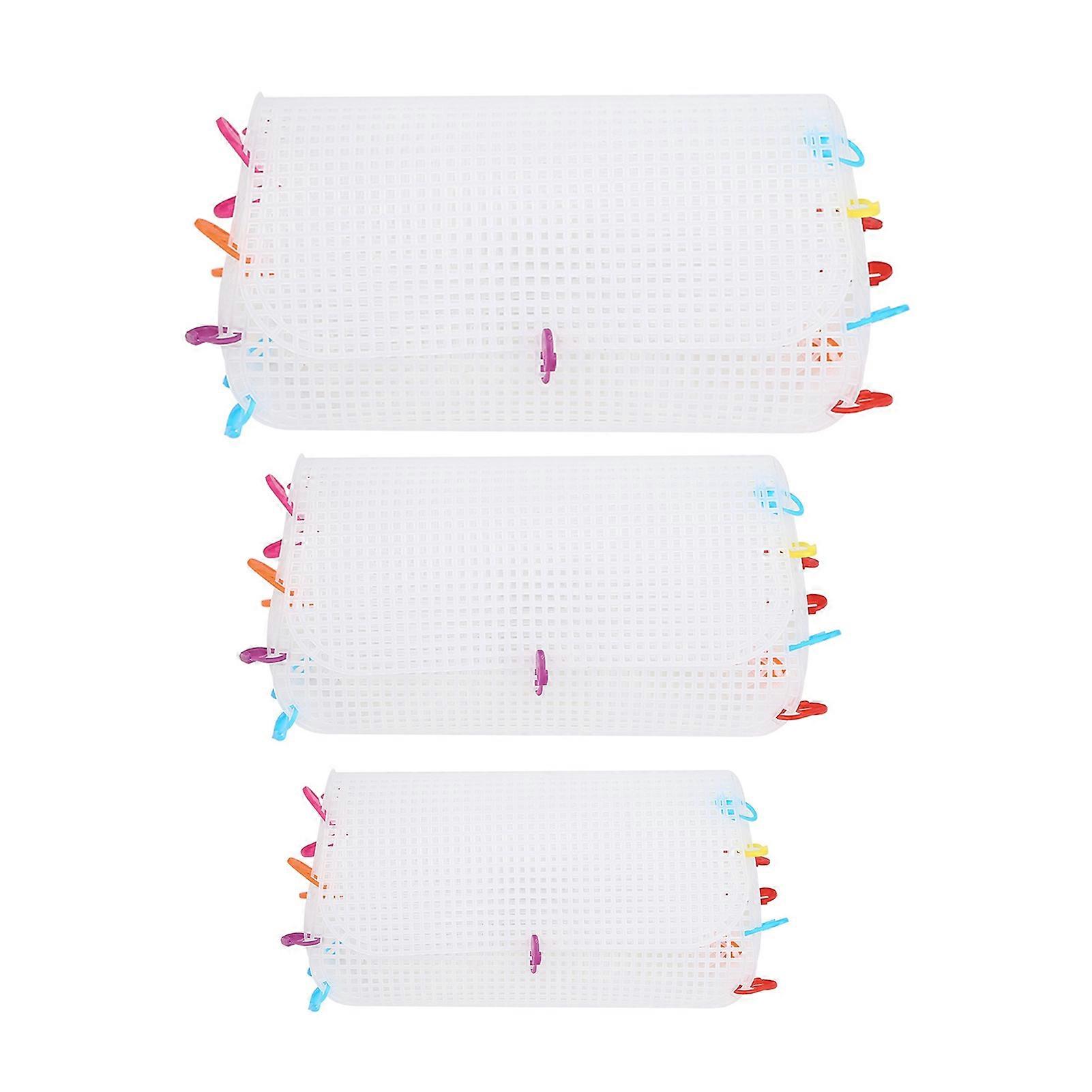 3Pcs/Set Embroidery Mesh Sheet DIY Convenient Plastic Crafting Purse Mesh Knitting Sheet for Home KAESI
