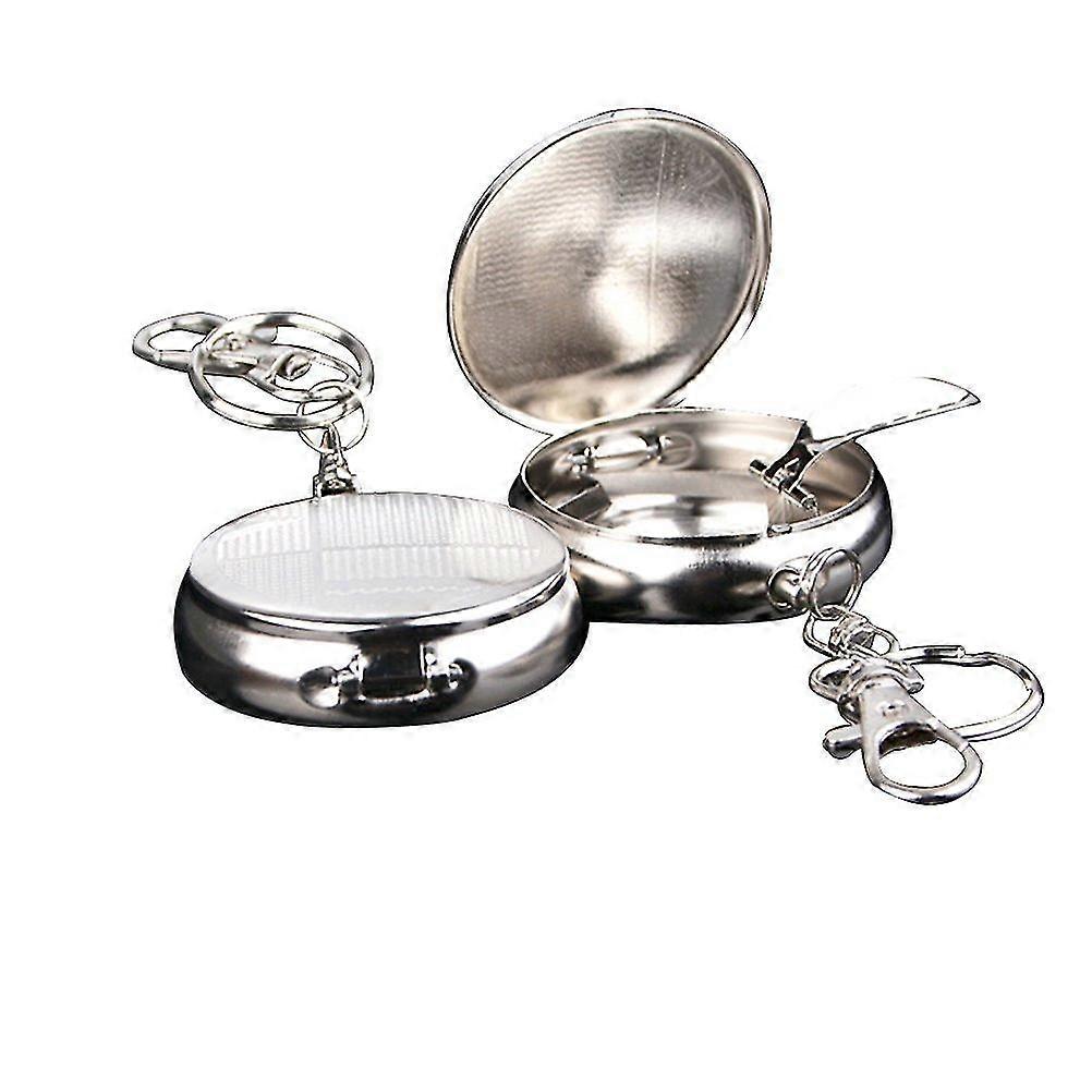 2 Pieces Ashtray For Bag Keychain With Cigarette Holder