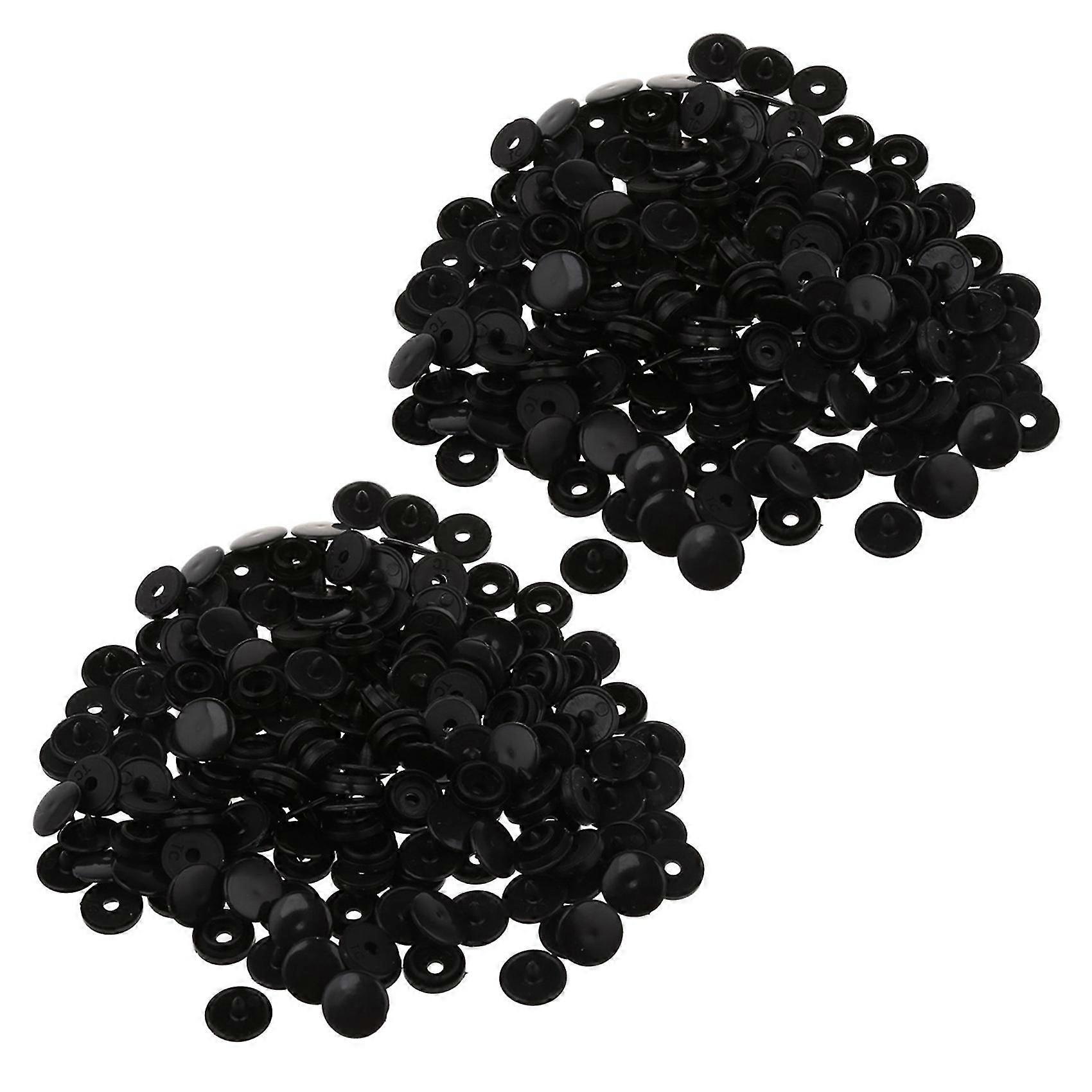 100 Pcs T3 Snaps Press Studs Scrapbook Sewing Buttons Black