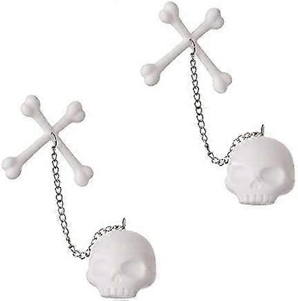 Silicone Tea Bones Skull Tea Infuser Filter Diffuser Loose Leaf Leaves Silicone Tea Strainer 2 pcs