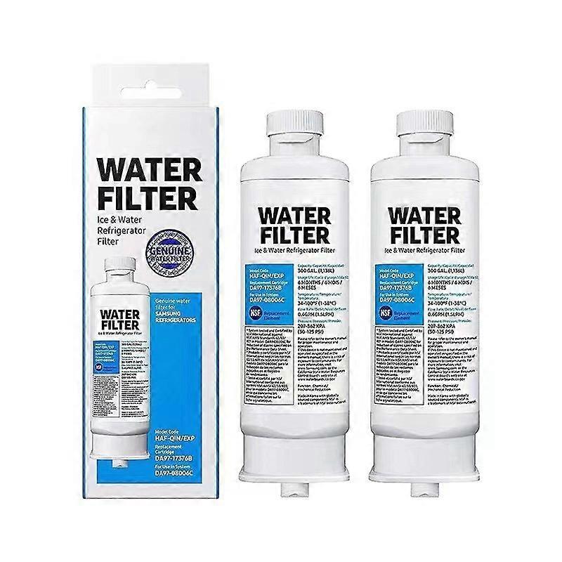 Replacement refrigerator water filter, 2-pack, compatible with DA97-17376B refrigerator filter element refrigerator water filter