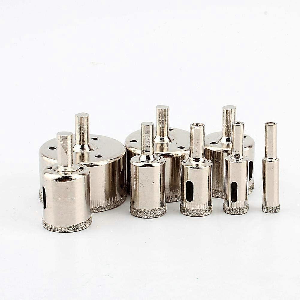 8pcs 10mm-50mm Diamond Coated marble Ceramic Tile Hole Saw Drill Bits set tool