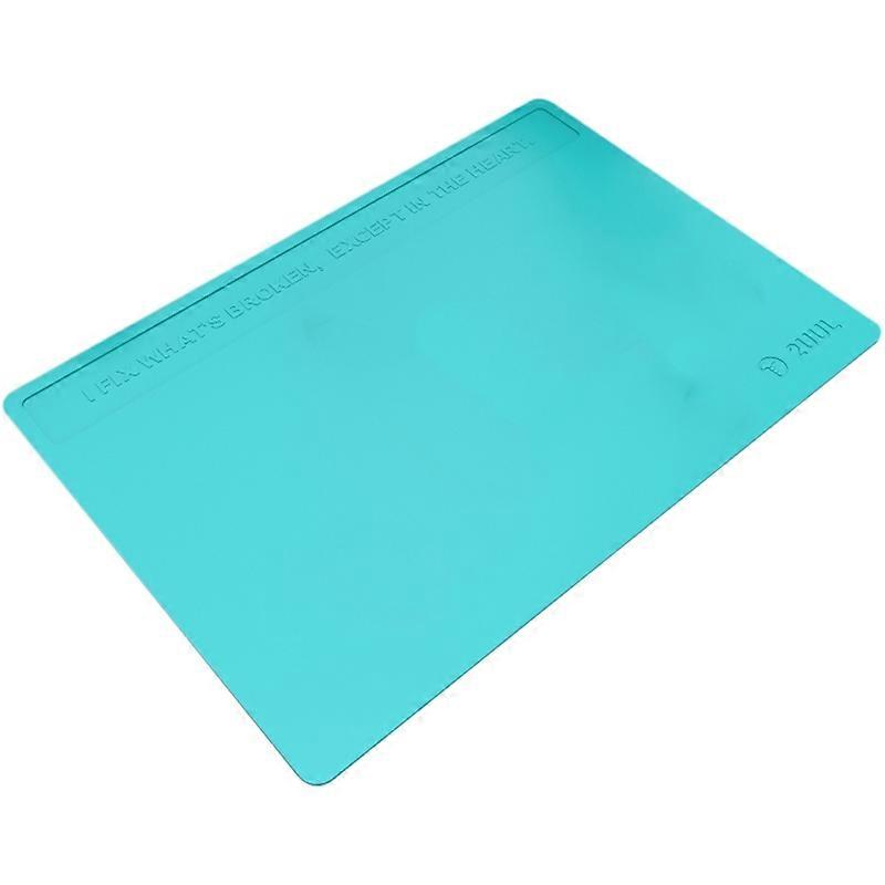 2UUL 40x28x0.3cm Heat Resisting Silicone Pad with Anti Dust Coating - Blue