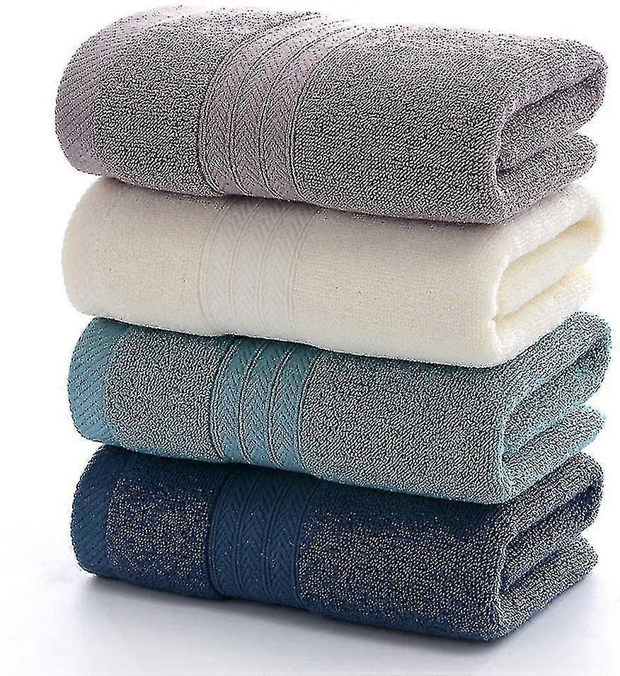Ultra Absorbent & Soft Cotton Hand Towels(4-pack,34*73cm)