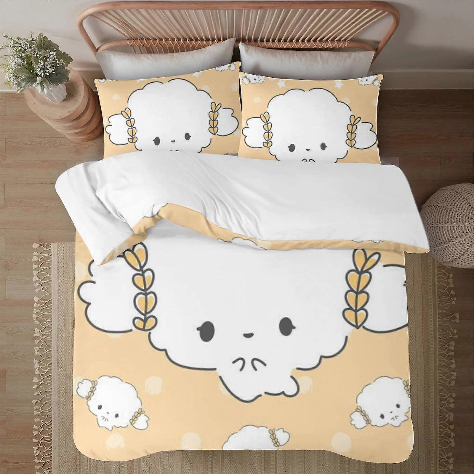 v6148 Povlečení Ložní prádlo Cogimyun 3-dílná sada povlečení1 povlak na přikrývku +2 povlaky na polštáře pro děti Chlapci Dívky Dospělý Kreslený Teplý Roztomilý Módní Dovolená Dárek