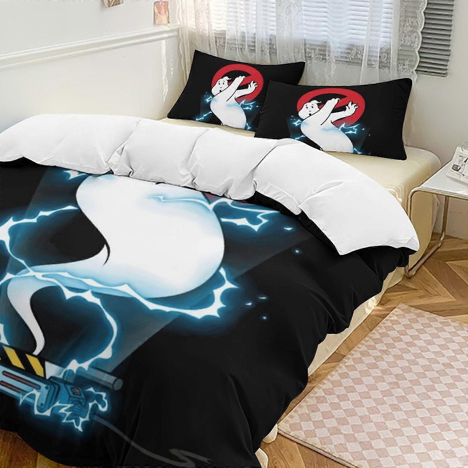 v6834  Bed Sheets Bedding GHOSTBUSTERS Comforter Set Soft 3 Pcs Twin Bedding Sets Thicken for All Season, 1 Comforter  2 Pillow Shams  Bed Sheets  yuq