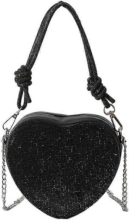 حقيبة يد نسائية على شكل قلب سباركلي حجر الراين