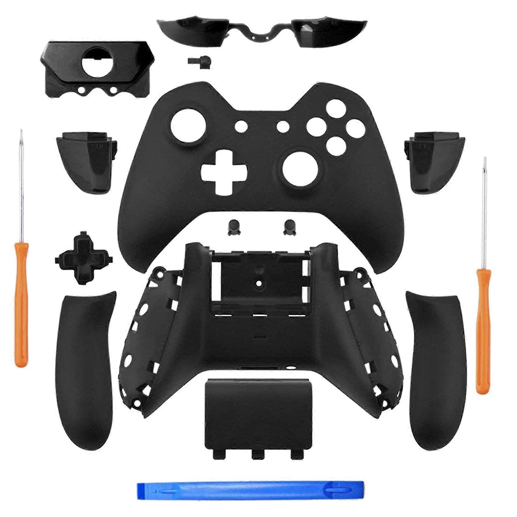 Matte Black Controller Housing Shell Full Set Faceplates Buttons For With The 3.5 Mm Headset Jack S