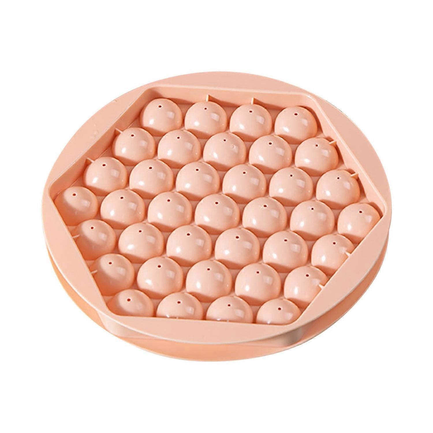 Home And Kitchen Hexagonal Round Ice Cube Tray With Lid Mini Round Ice Ball Making Mold For Frozen B