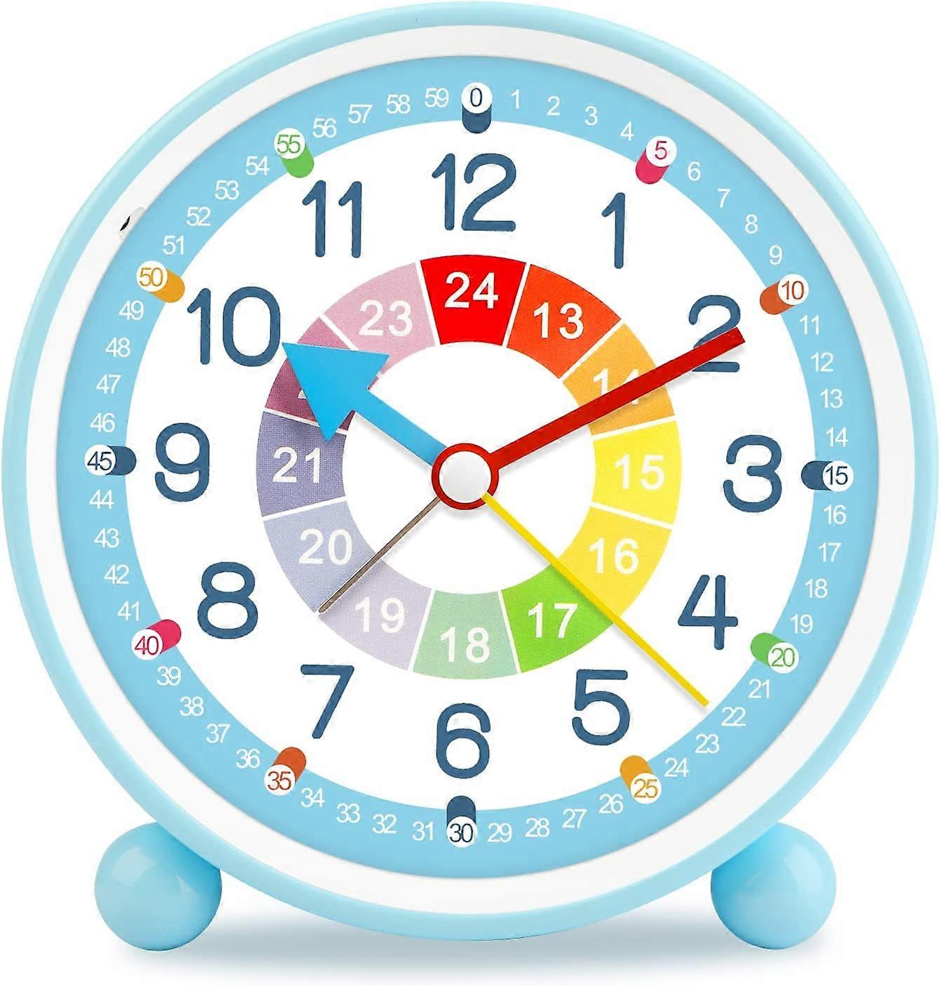 Children's Alarm Clock,Travel Alarm Clock, Small Lightweight Travel Quartz Alarm Clock, Non-Repeating Silent Analog Alarm Clock with Snooze and Light,