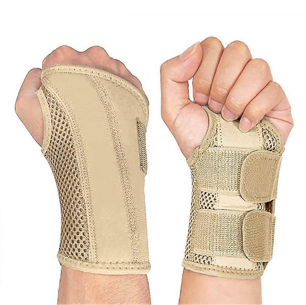 Breathable Wrist Band with Metal Splint Stabilizer for Men and Women Adjustable Wrist Bracelet for Arthritis, Tendinitis, Sprains