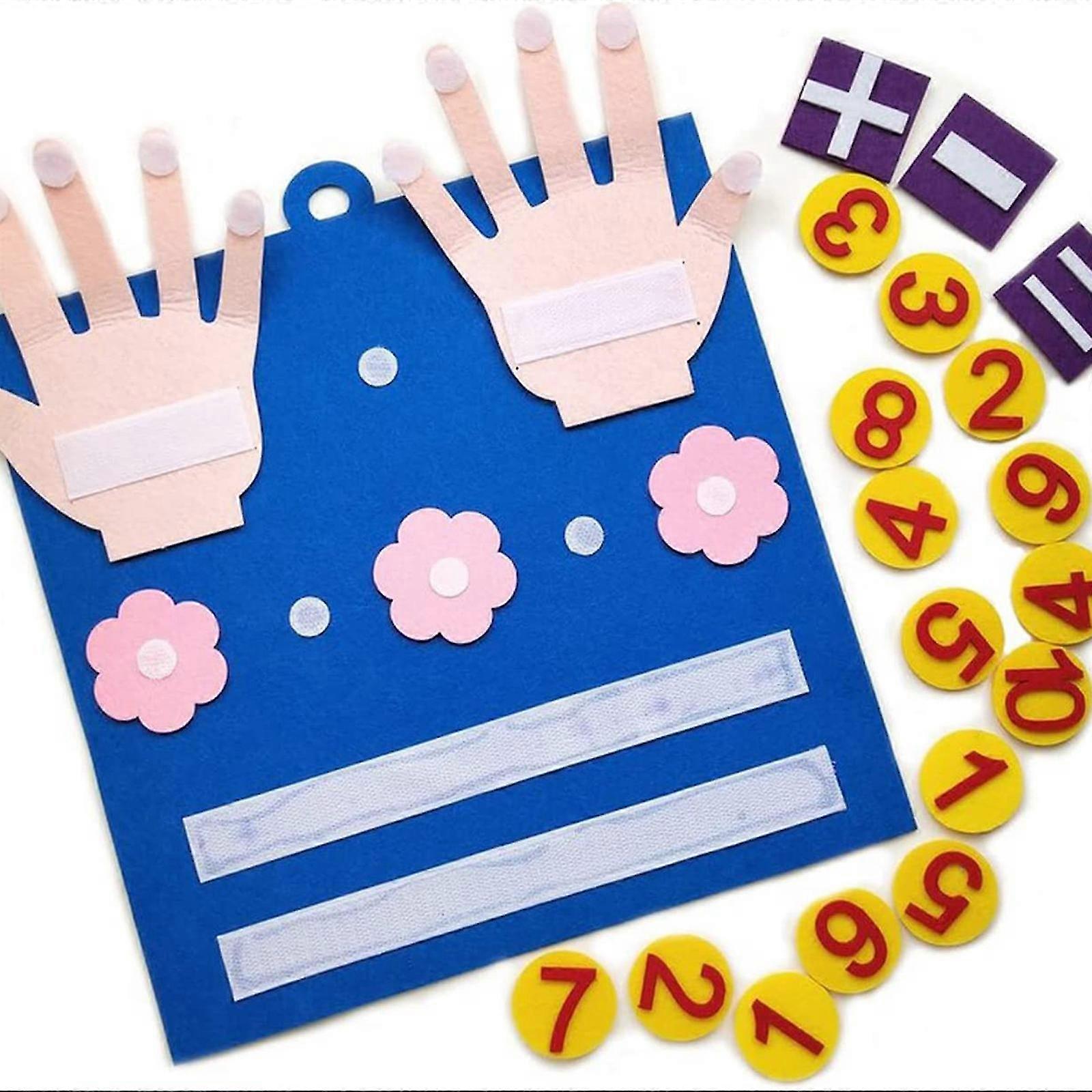 Felt Board Finger Numbers Counting Children Counting Early Learning Educational Board For Toddlers