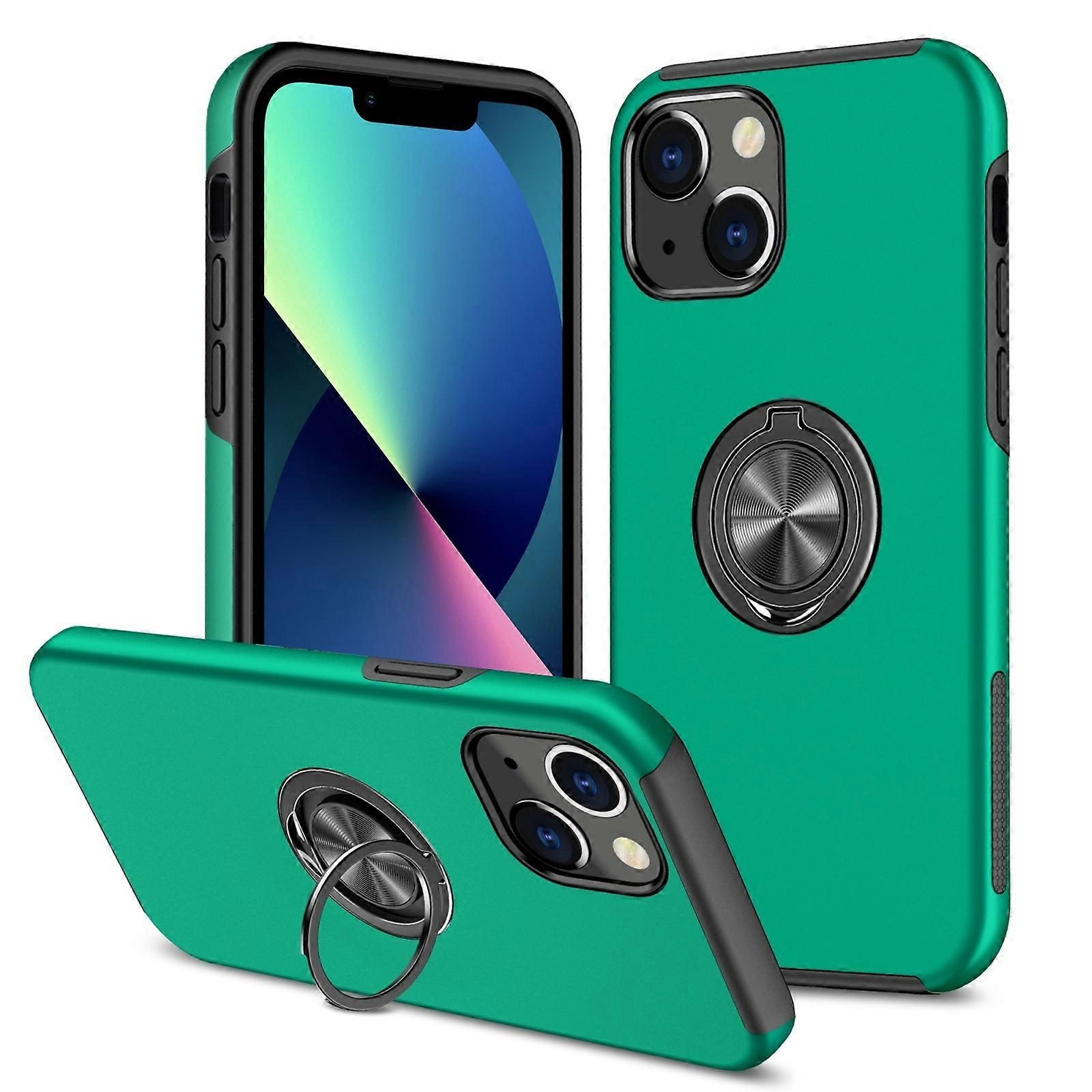 Para iPhone 14 Plus Capa de Telefone à Prova de Choque com Suporte de Anel Magnético